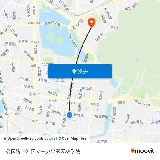 公园路 to 国立中央皇家园林学院 map