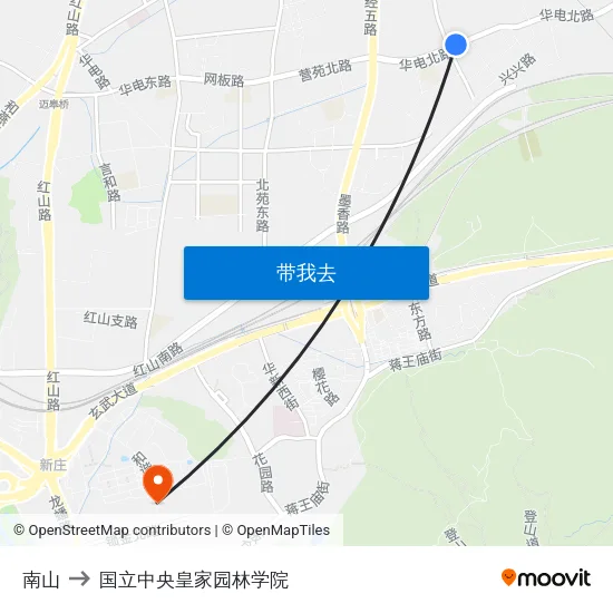 南山 to 国立中央皇家园林学院 map