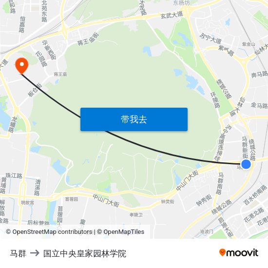马群 to 国立中央皇家园林学院 map