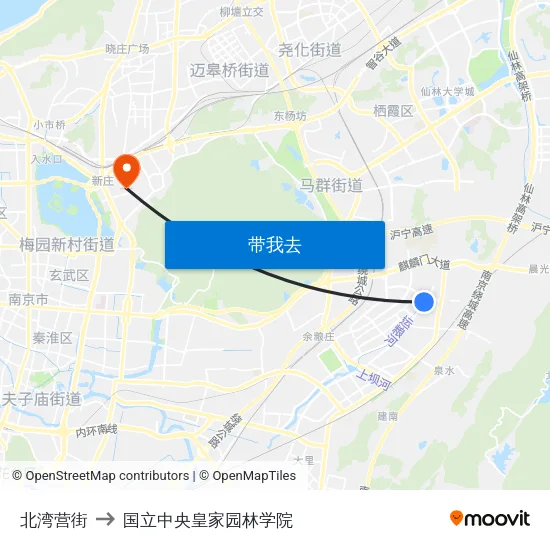北湾营街 to 国立中央皇家园林学院 map