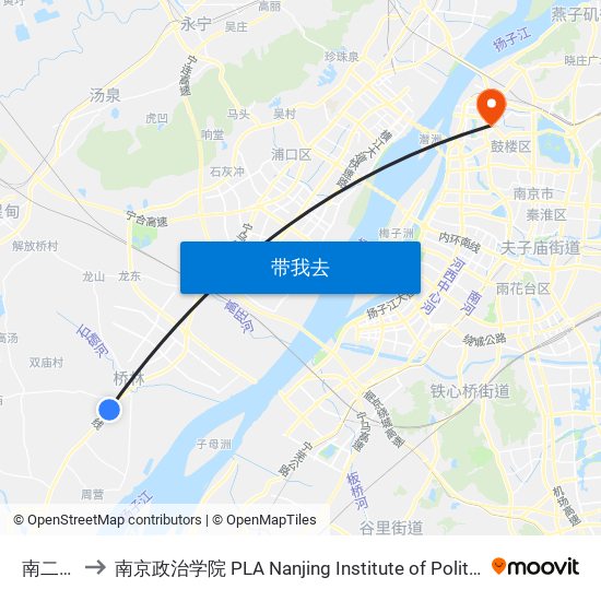 南二村 to 南京政治学院 PLA Nanjing Institute of Politics map