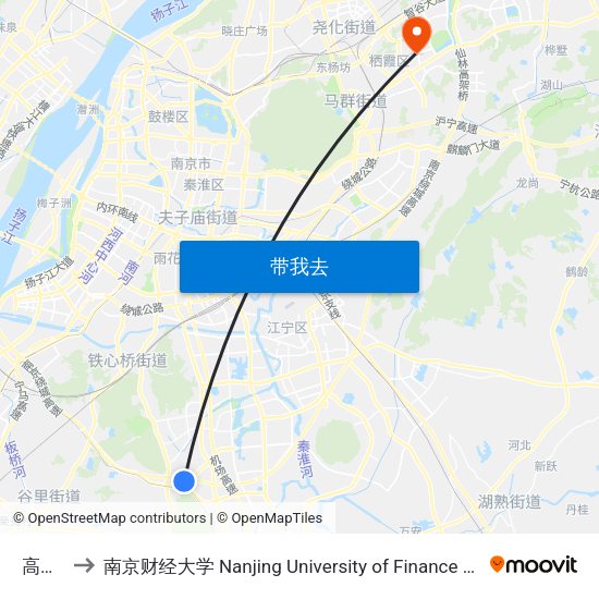 高厚街 to 南京财经大学 Nanjing University of Finance and Economics map