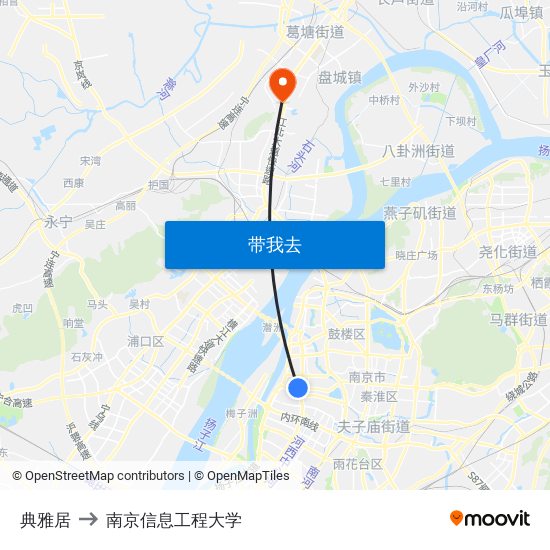 典雅居 to 南京信息工程大学 map