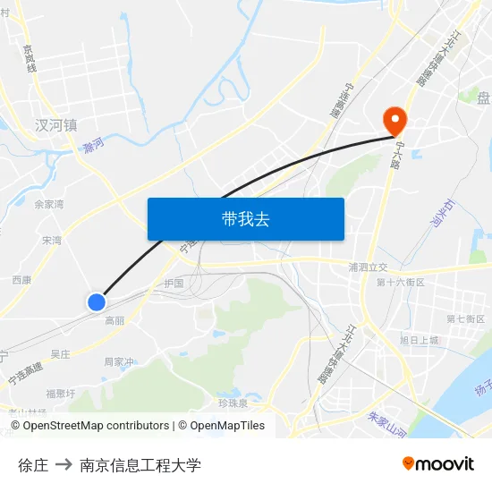 徐庄 to 南京信息工程大学 map