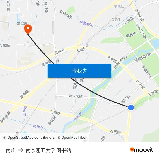 南庄 to 南京理工大学 图书馆 map