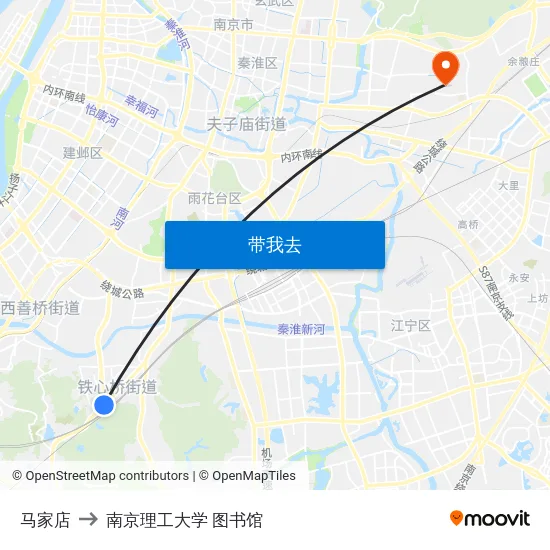 马家店 to 南京理工大学 图书馆 map