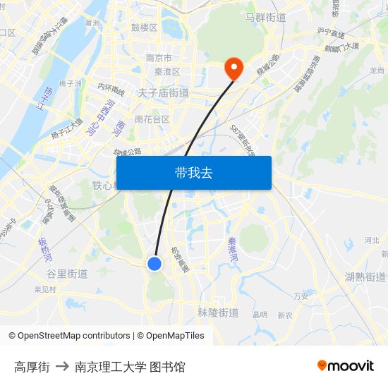 高厚街 to 南京理工大学 图书馆 map