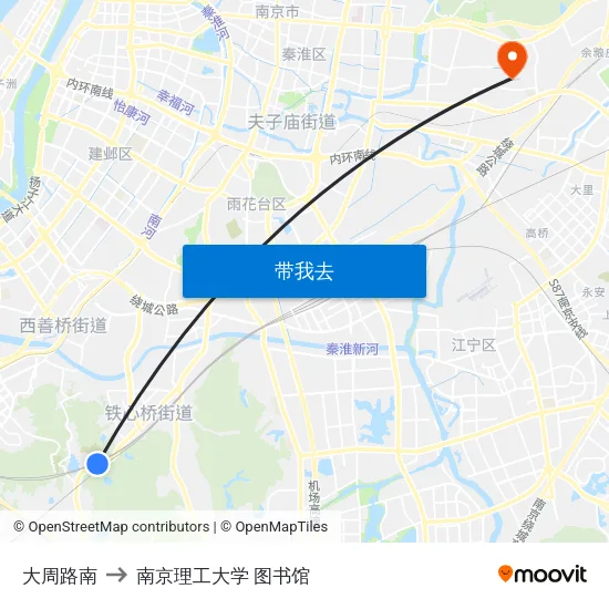 大周路南 to 南京理工大学 图书馆 map
