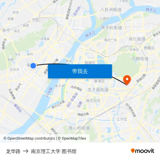 龙华路 to 南京理工大学 图书馆 map
