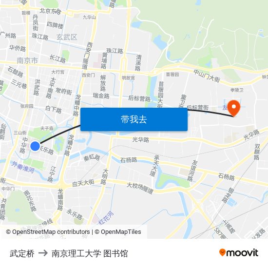 武定桥 to 南京理工大学 图书馆 map