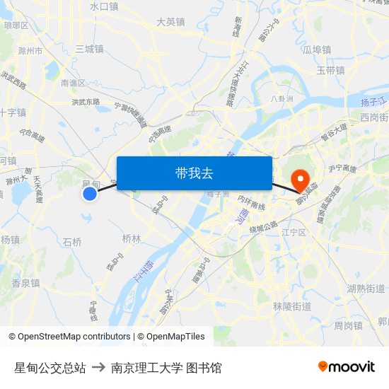 星甸公交总站 to 南京理工大学 图书馆 map