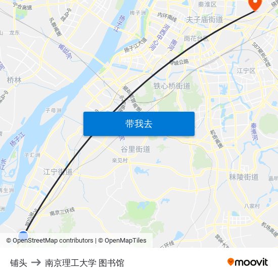 铺头 to 南京理工大学 图书馆 map