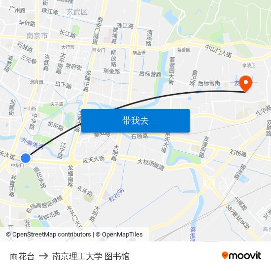 雨花台 to 南京理工大学 图书馆 map