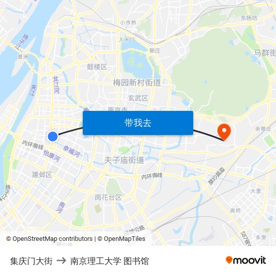 集庆门大街 to 南京理工大学 图书馆 map