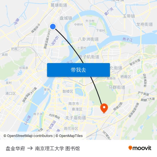 盘金华府 to 南京理工大学 图书馆 map