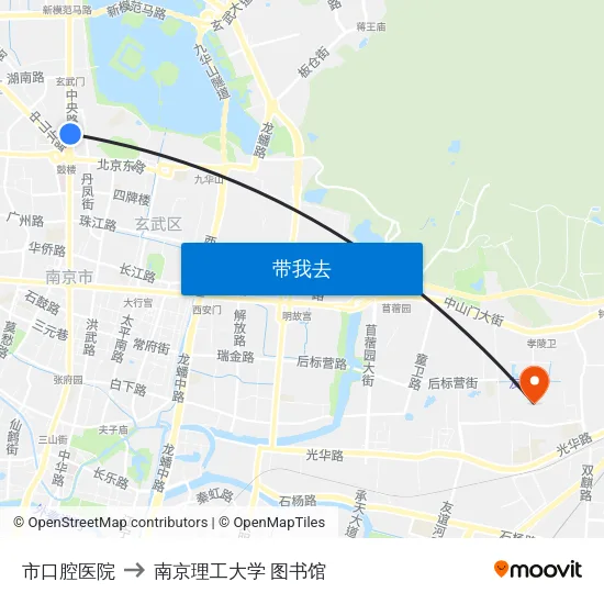 市口腔医院 to 南京理工大学 图书馆 map