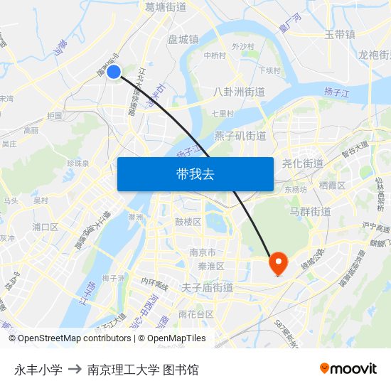 永丰小学 to 南京理工大学 图书馆 map