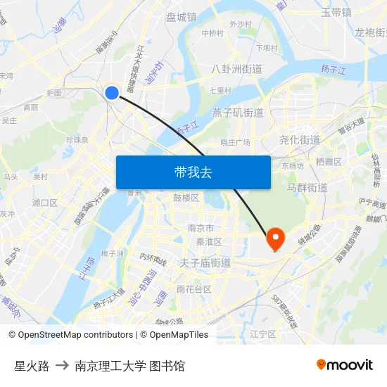 星火路 to 南京理工大学 图书馆 map