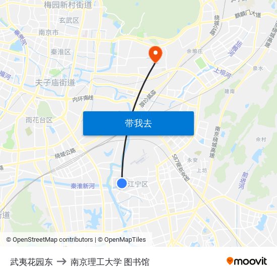 武夷花园东 to 南京理工大学 图书馆 map