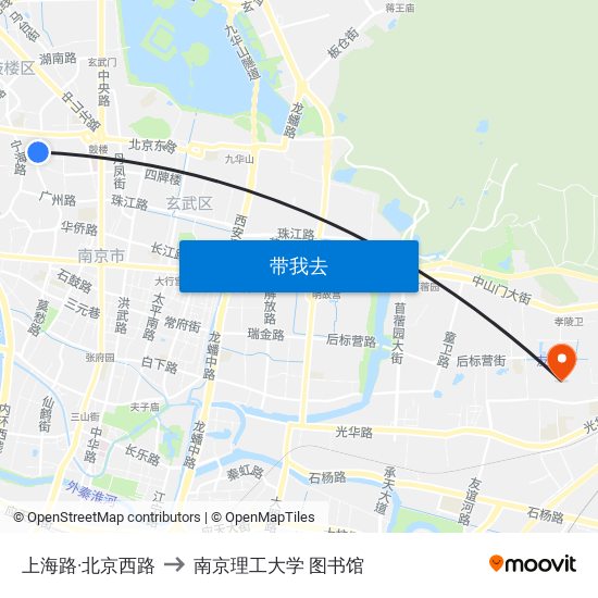 上海路·北京西路 to 南京理工大学 图书馆 map
