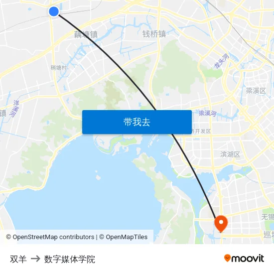 双羊 to 数字媒体学院 map