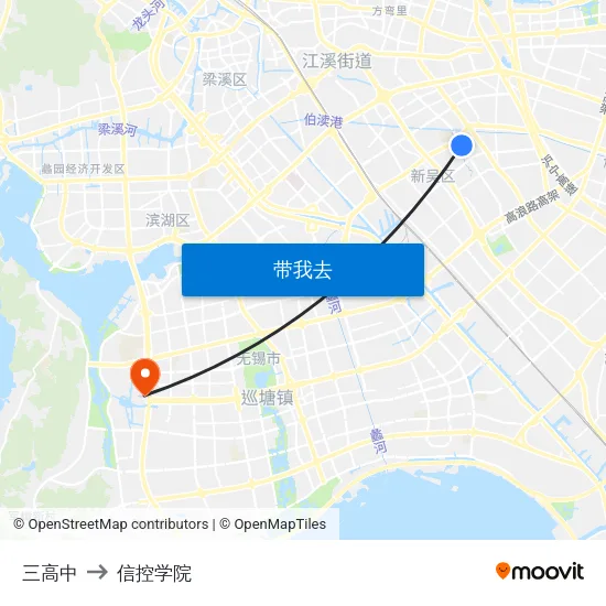 三高中 to 信控学院 map