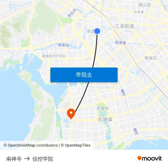 南禅寺 to 信控学院 map