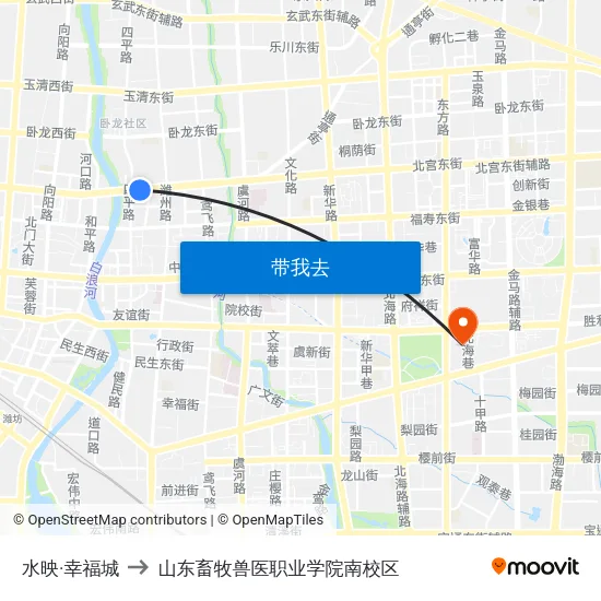 水映·幸福城 to 山东畜牧兽医职业学院南校区 map