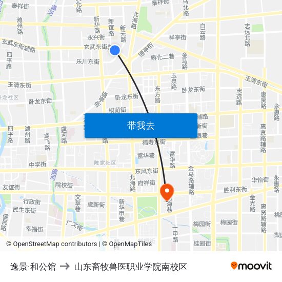 逸景·和公馆 to 山东畜牧兽医职业学院南校区 map