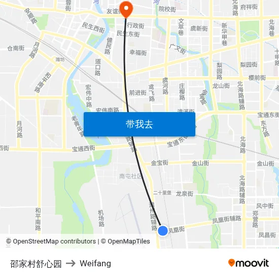 邵家村舒心园 to Weifang map