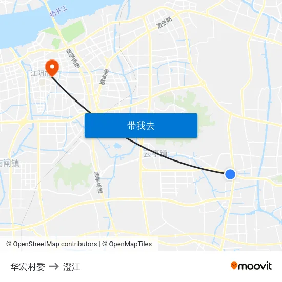 华宏村委 to 澄江 map