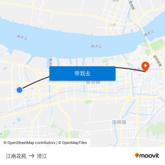 江南花苑 to 澄江 map
