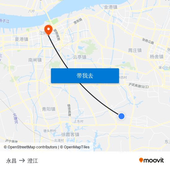 永昌 to 澄江 map