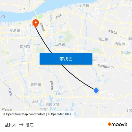 益民村 to 澄江 map