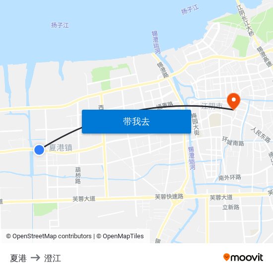 夏港 to 澄江 map