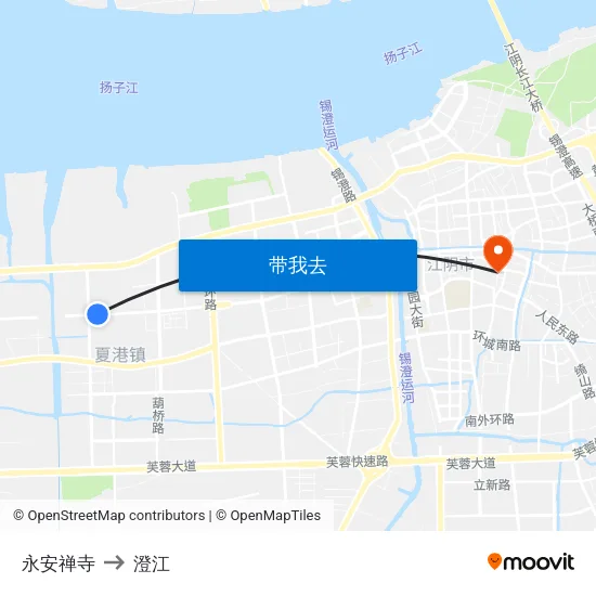永安禅寺 to 澄江 map