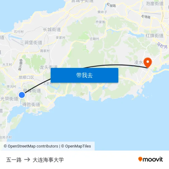 五一路 to 大连海事大学 map