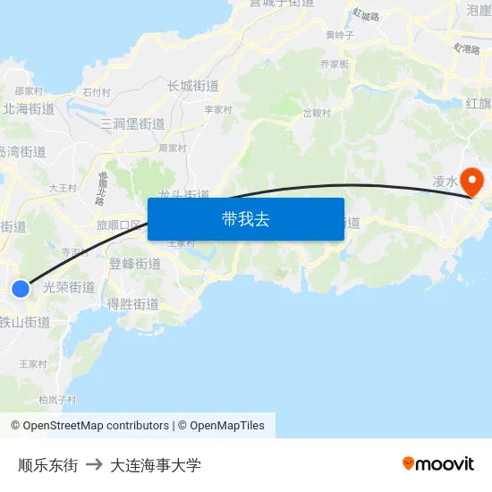 顺乐东街 to 大连海事大学 map