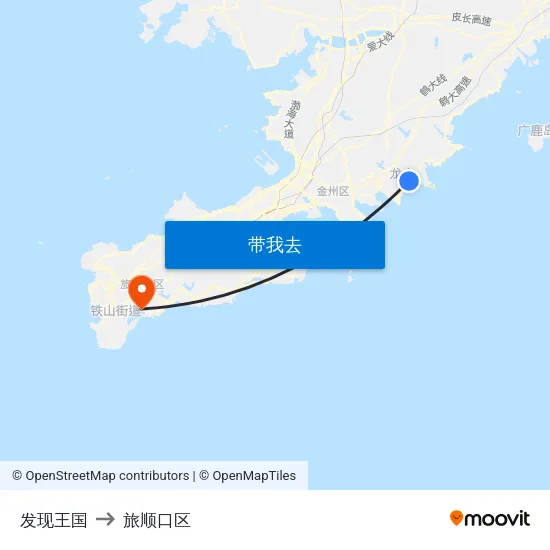 发现王国 to 旅顺口区 map