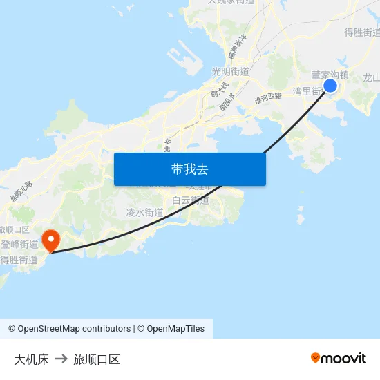 大机床 to 旅顺口区 map