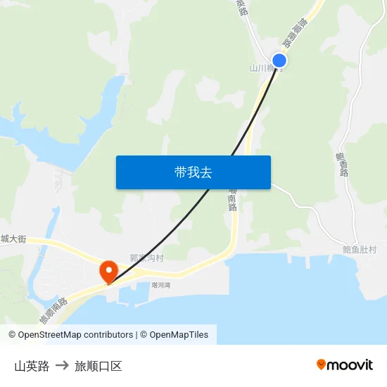 山英路 to 旅顺口区 map