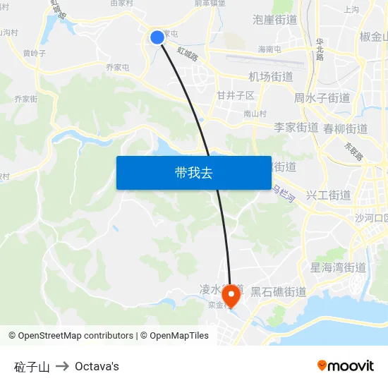 砬子山 to Octava's map