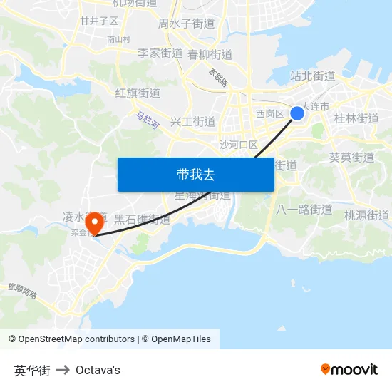 英华街 to Octava's map