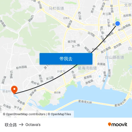 联合路 to Octava's map