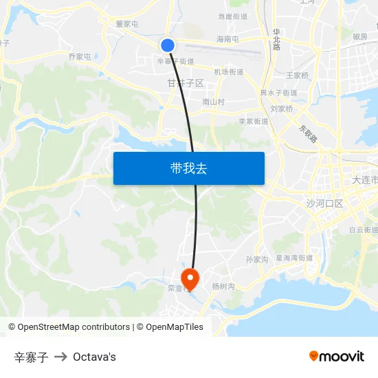 辛寨子 to Octava's map