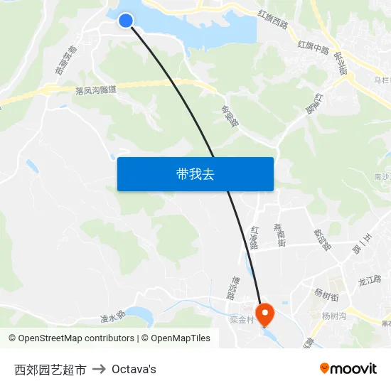 西郊园艺超市 to Octava's map