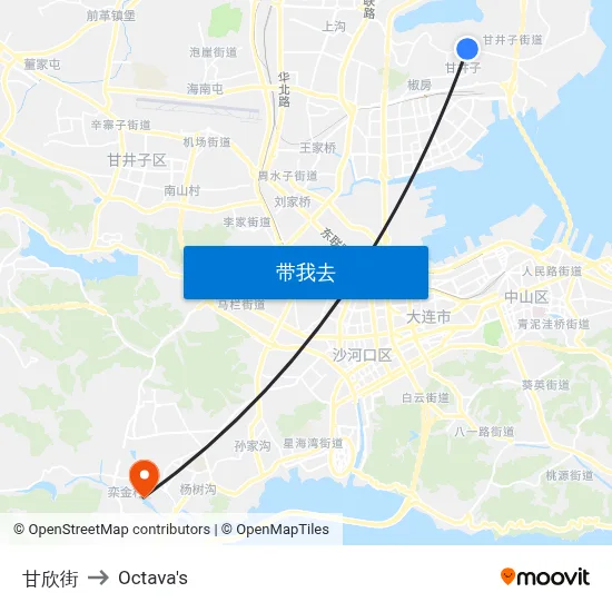 甘欣街 to Octava's map