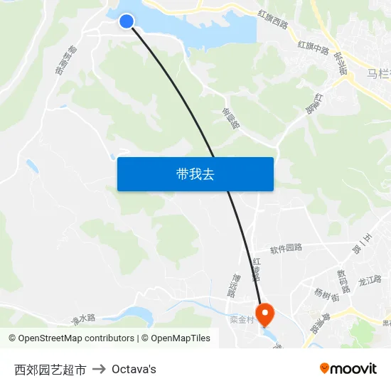 西郊园艺超市 to Octava's map