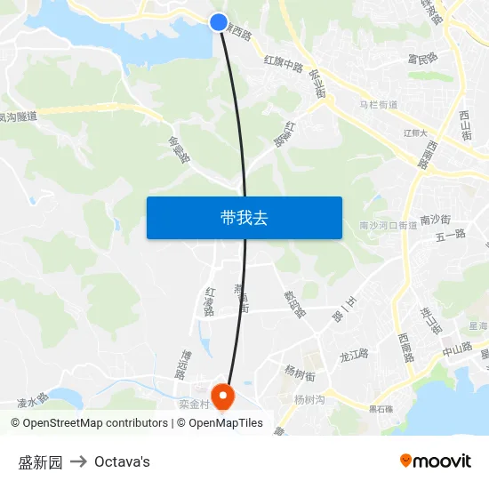 盛新园 to Octava's map