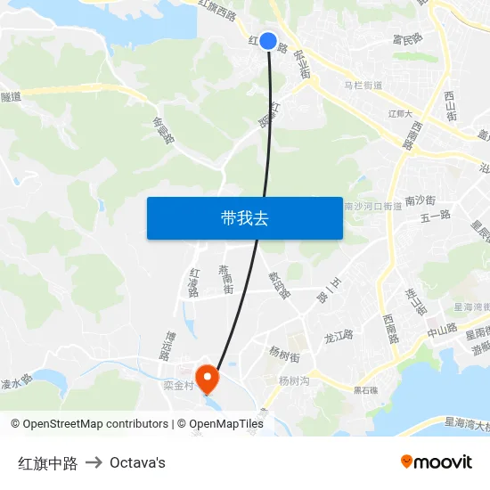 红旗中路 to Octava's map